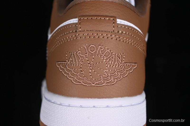 Nike Air Jordan 1 Low AJ1 White Tan Low Top Casual Sneakers - DC0774-202
