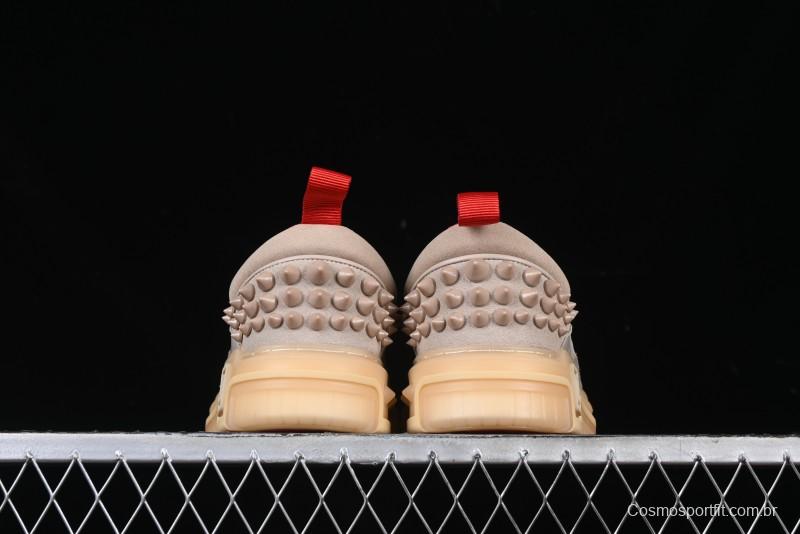 Christian Louboutin Funnyto Flat Comfortable Fashion Low Top Sneakers in Taupe - X.D4